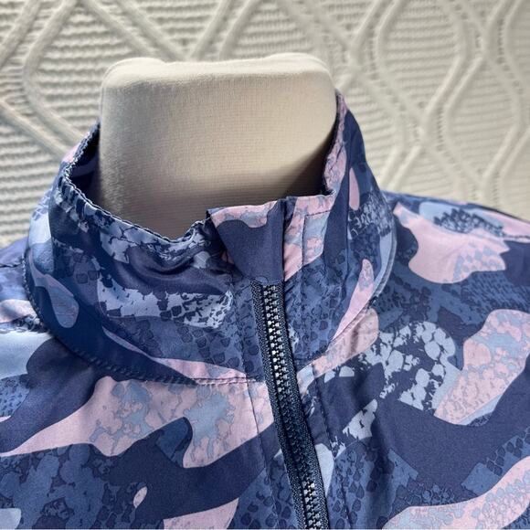 REEBOK | Blue Camouflage Windbreaker Pullover Jacket | Top - Picture 6 of 14